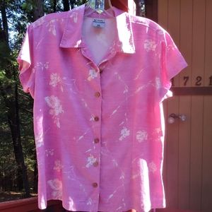 Vintage Columbia hawaiian button down shirt